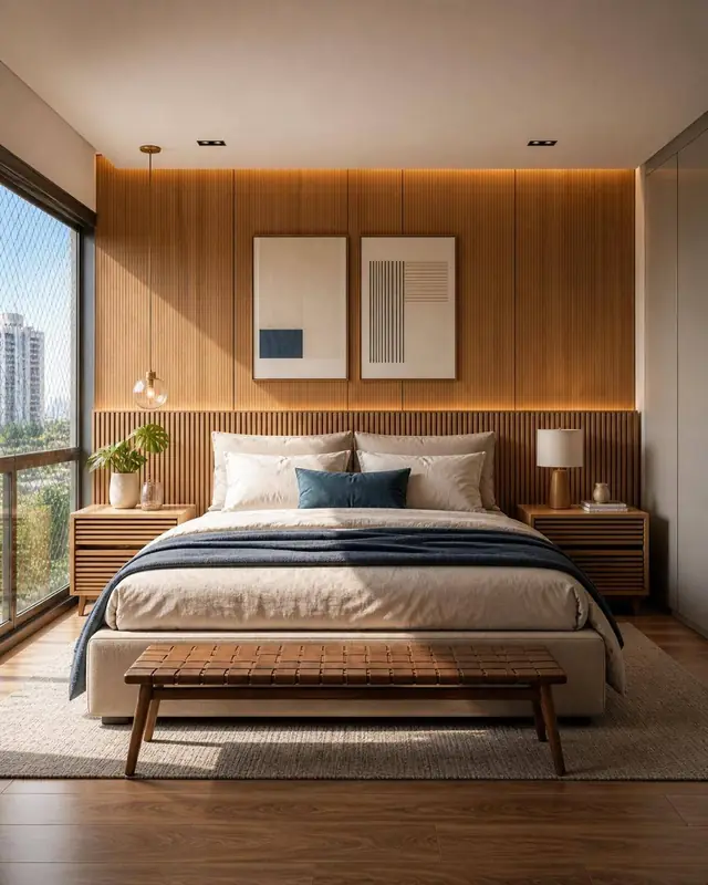 Suíte residencial contemporânea